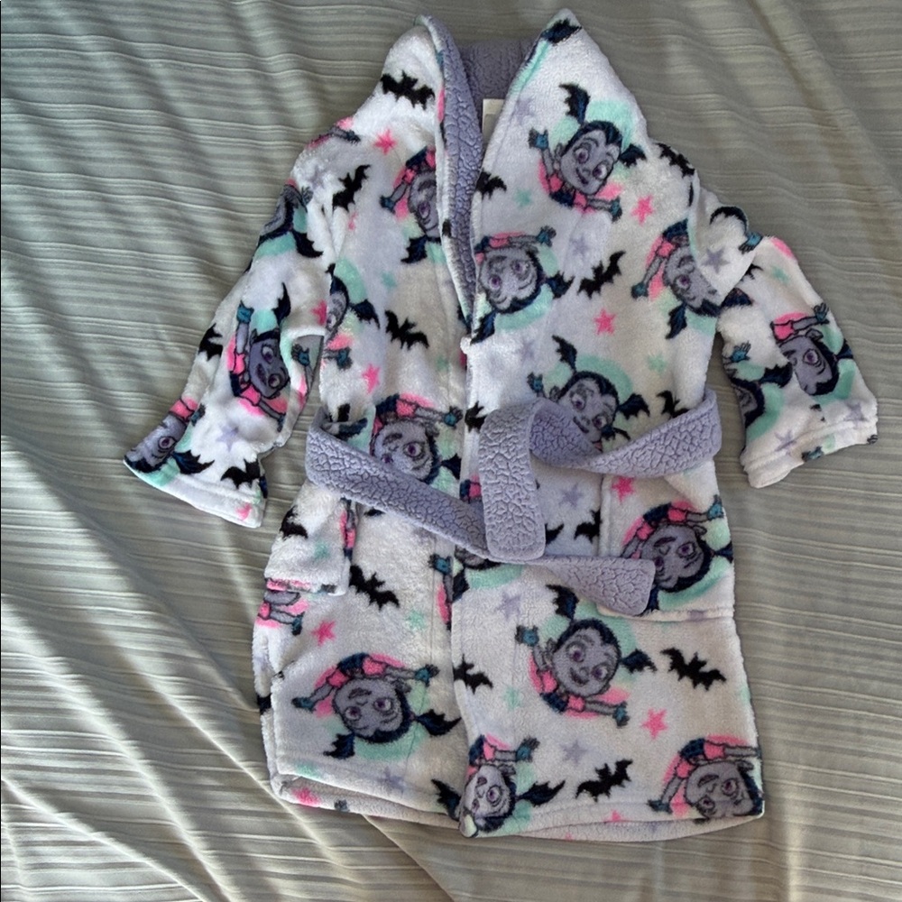 Disney Purple and Pink Vampirina bathrobe